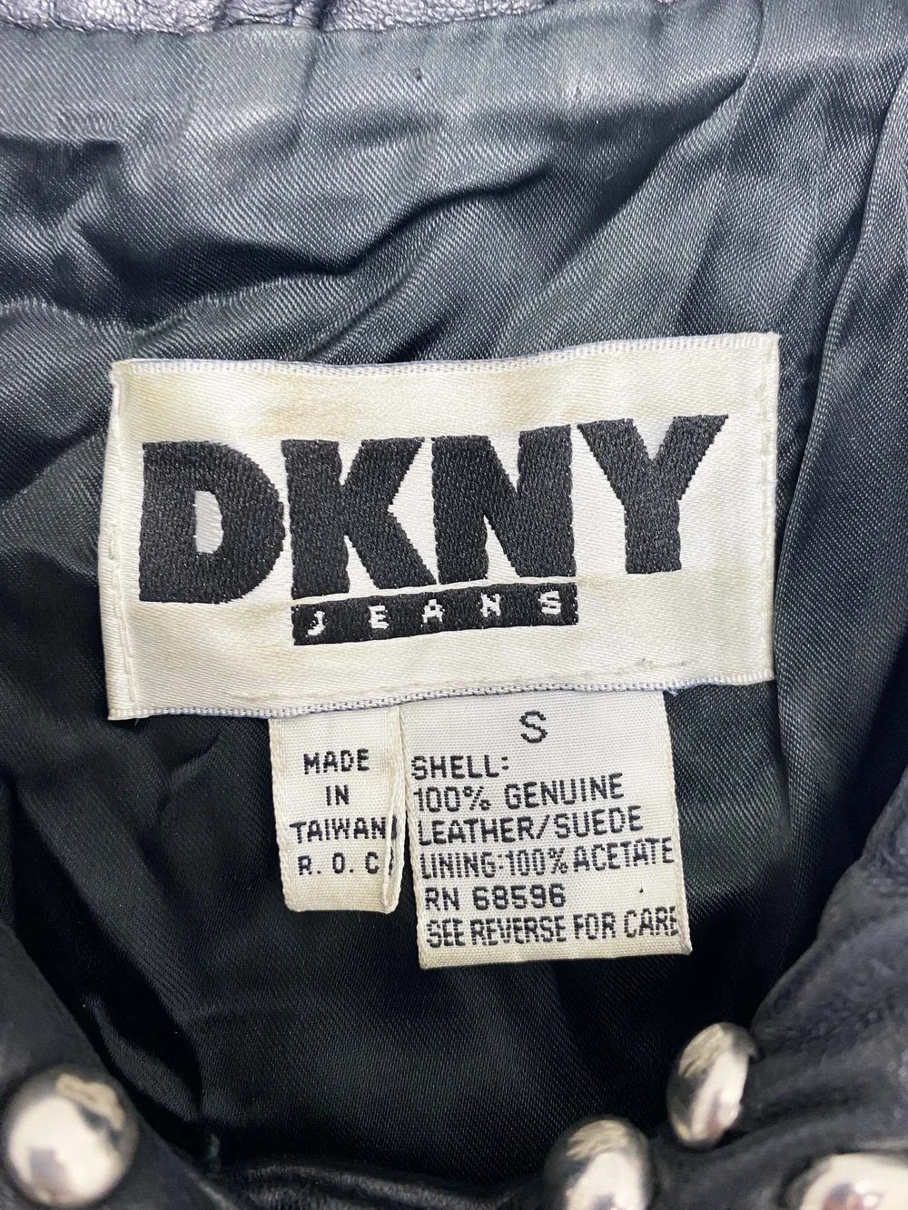 DKNY 90s studded leather vest — JAMES VELORIA
